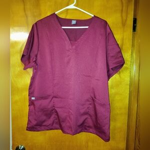 NiaaHinn, Woman's,Wine ColorV-Neck Scrub,XL, Never Used